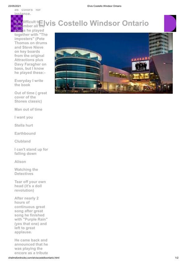 First-page preview of Elvis Costello Windsor Ontario.pdf