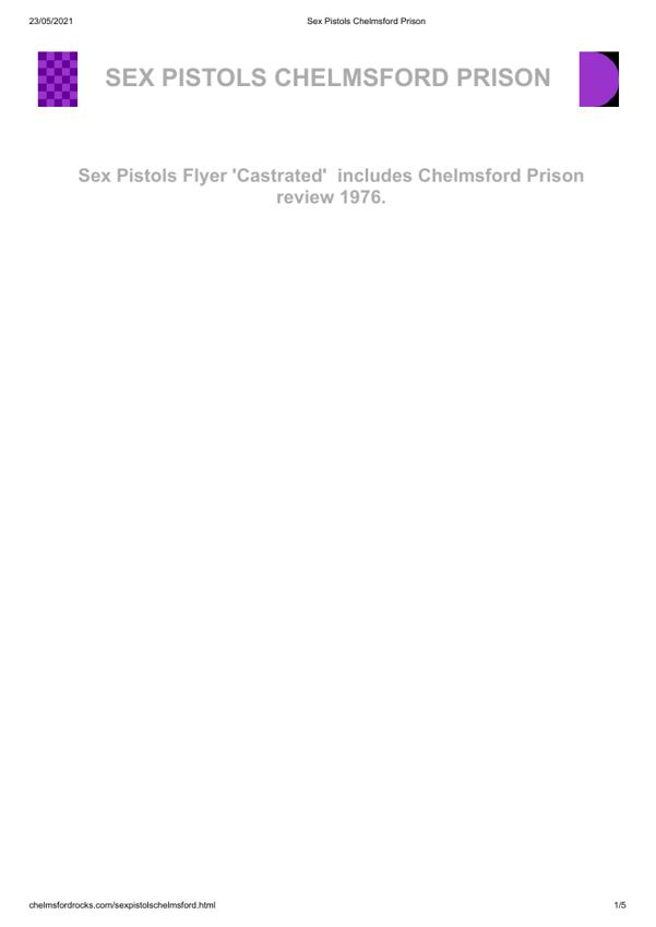 First-page preview of Sex Pistols Chelmsford Prison.pdf